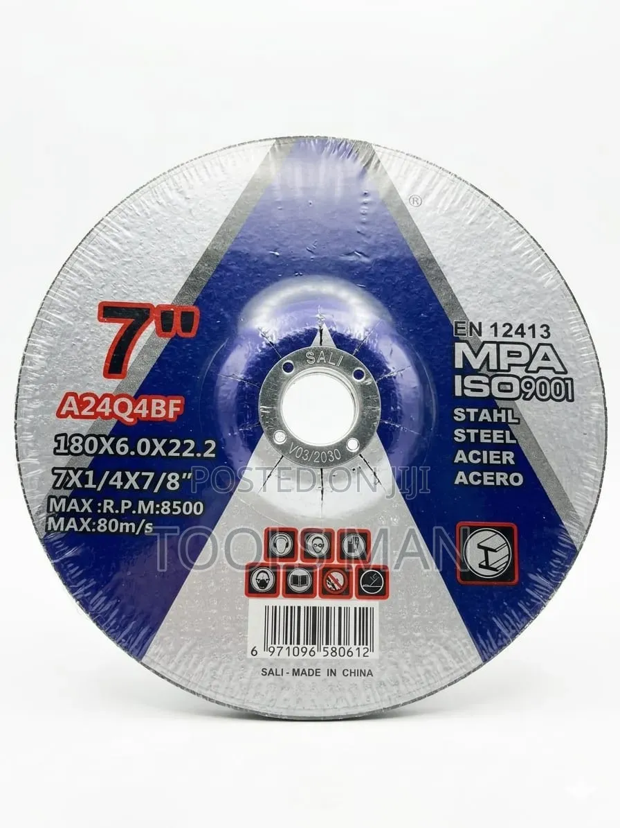 Sali 7 Inch Metal Grinding Disc 180x6.0x22.2mm Steel Grinding Wheel.