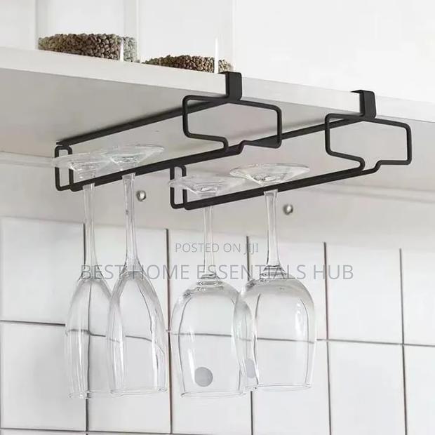 Punch Free Wine Glass Holder Household Under Cabinet Wine Glass Rack