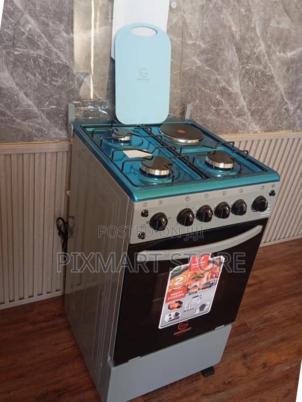 Eurochef 4 Burner Cooker With Electric Oven, Timer Light
