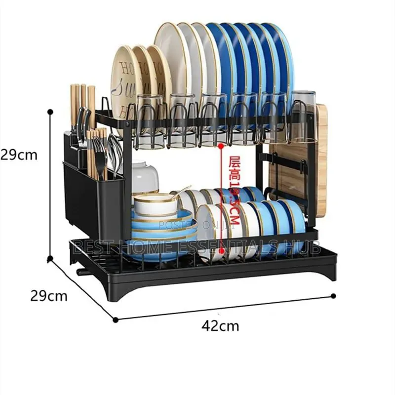 2tier Classy High Quality Dish Rack-Carbon Steel