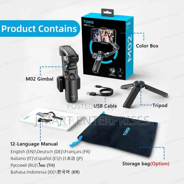 M02 3-axis Handheld Gimbal Stabilizer