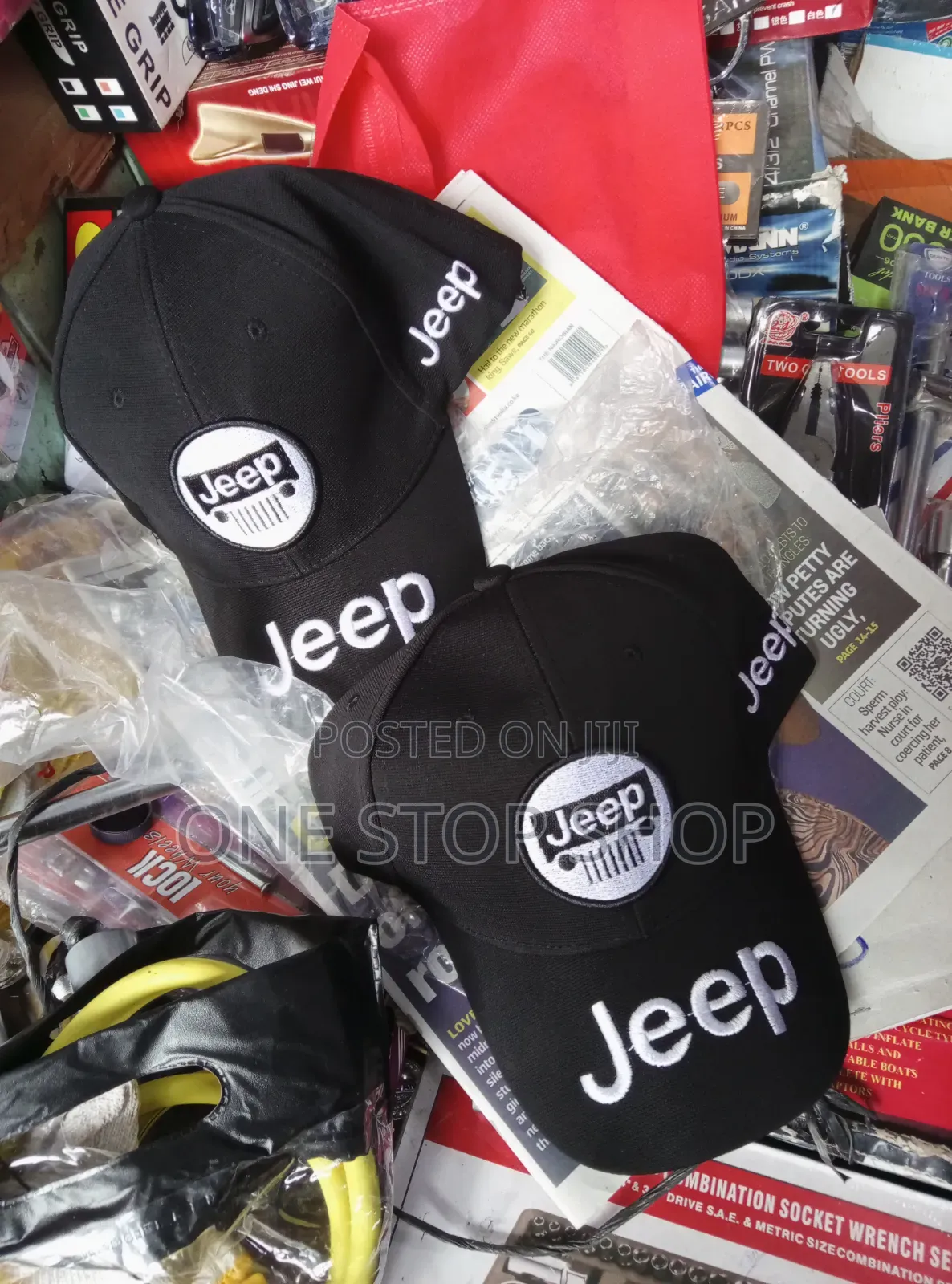 Classic Jeep Grill Logo on Brim and Sides Baseball Caps