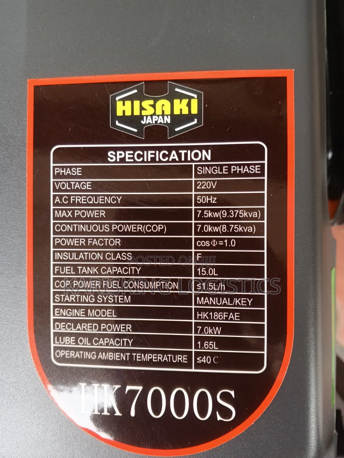 Hisaki - 9.3kva (8kw) Diesel Engine Generator Openset