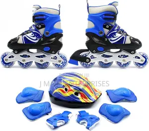 Inline Skates Adjustable Size Roller Skates Including Protective Gear