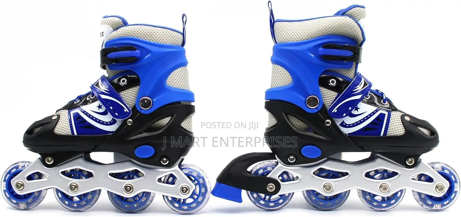 Inline Skates Adjustable Size Roller Skates Including Protective Gear