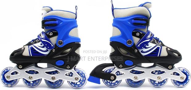 Inline Skates Adjustable Size Roller Skates Including Protective Gear - thumbnail 2