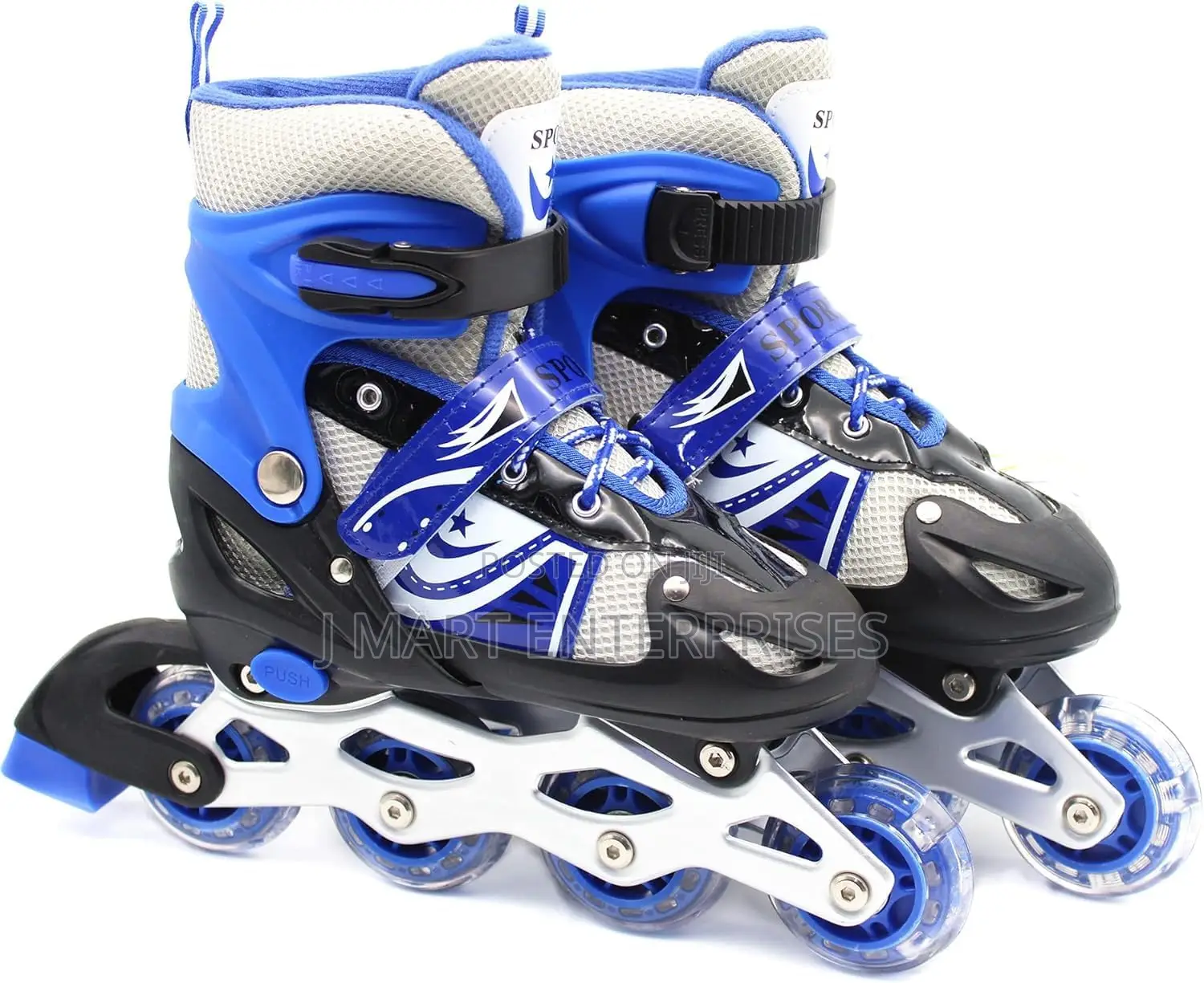 Inline Skates Adjustable Size Roller Skates Including Protective Gear