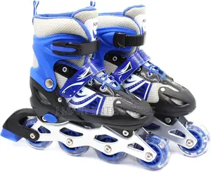 Inline Skates Adjustable Size Roller Skates Including Protective Gear