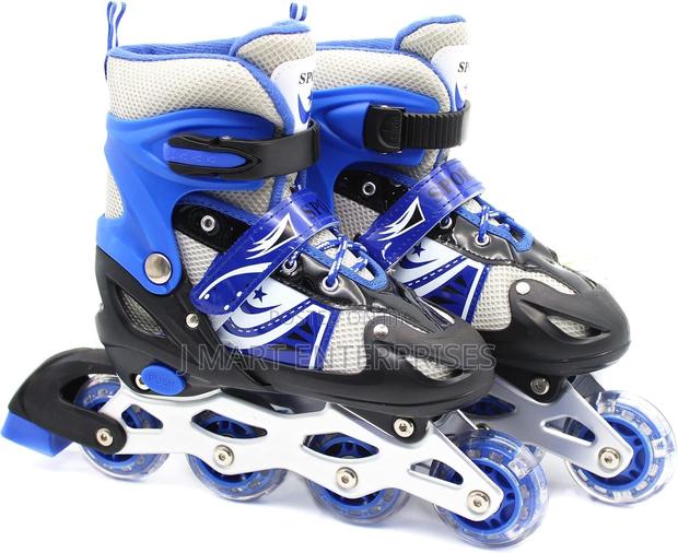 Inline Skates Adjustable Size Roller Skates Including Protective Gear - thumbnail 3