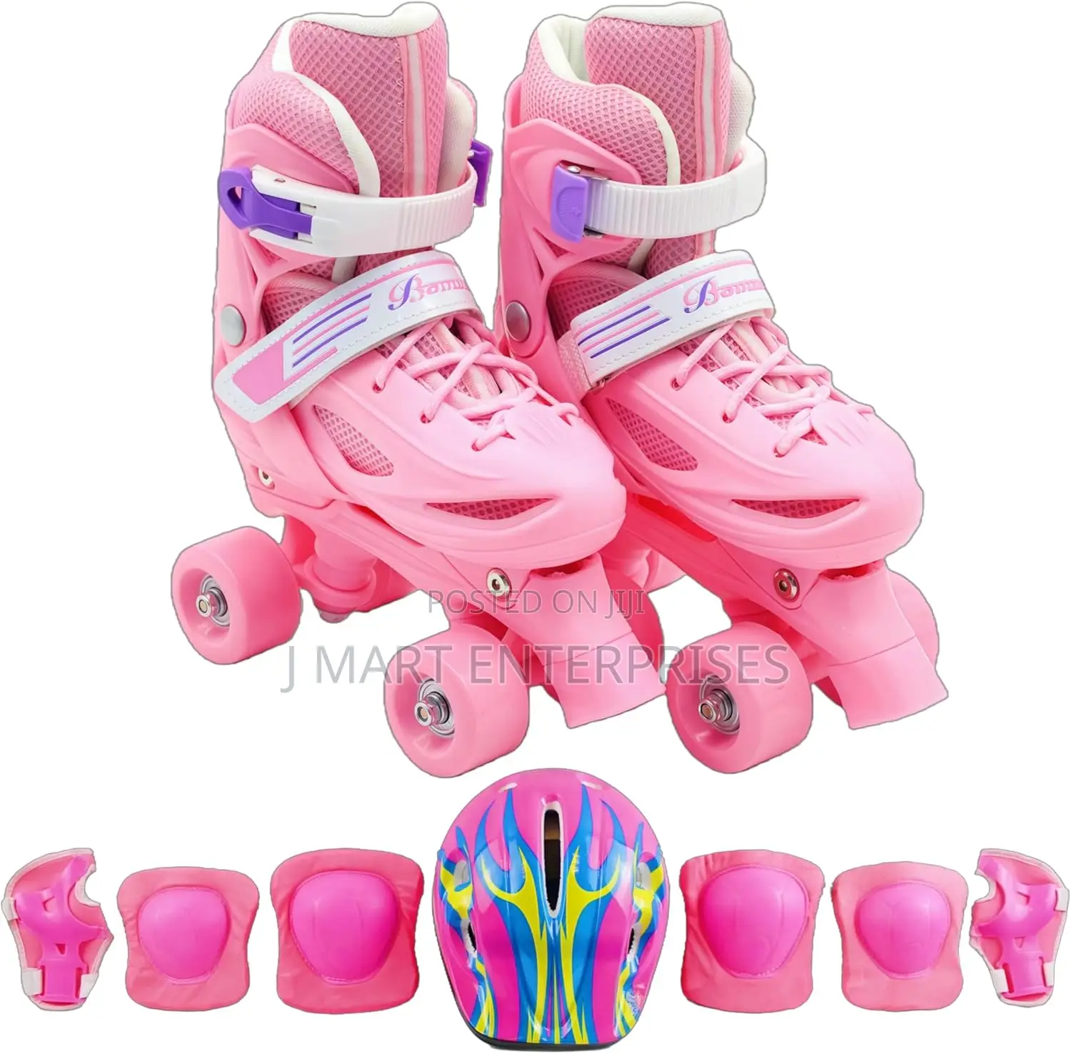 Roller Skates for Kids Adjustable Size Double Row 4 Wheel