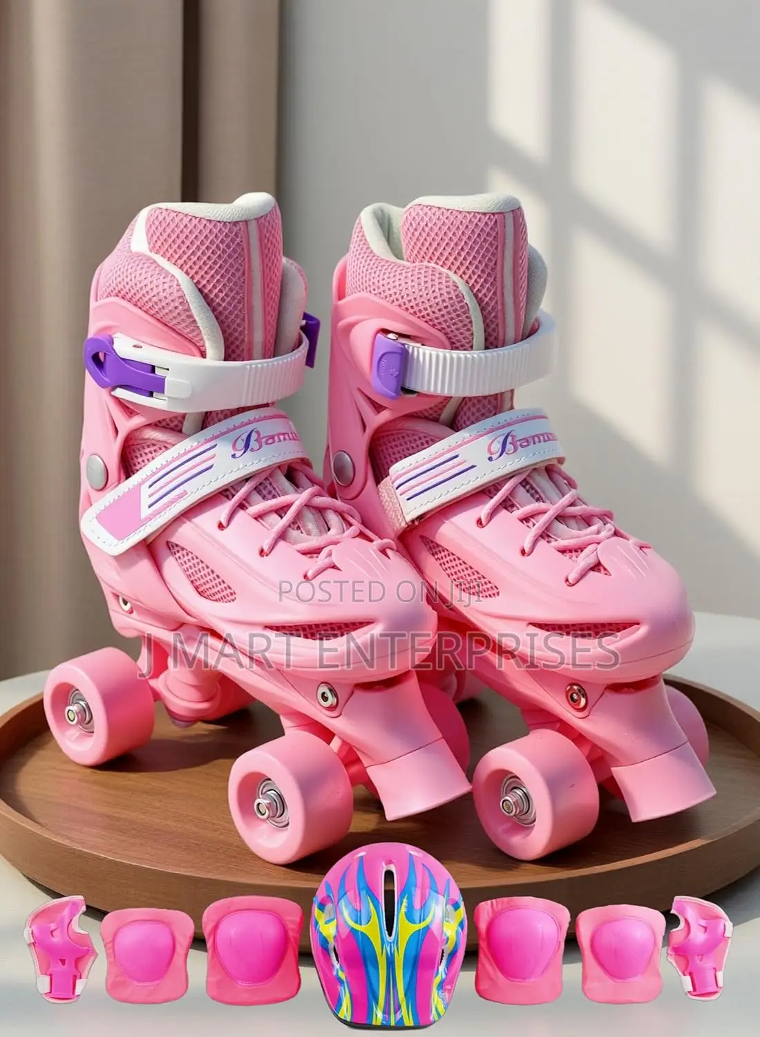 Roller Skates for Kids Adjustable Size Double Row 4 Wheel
