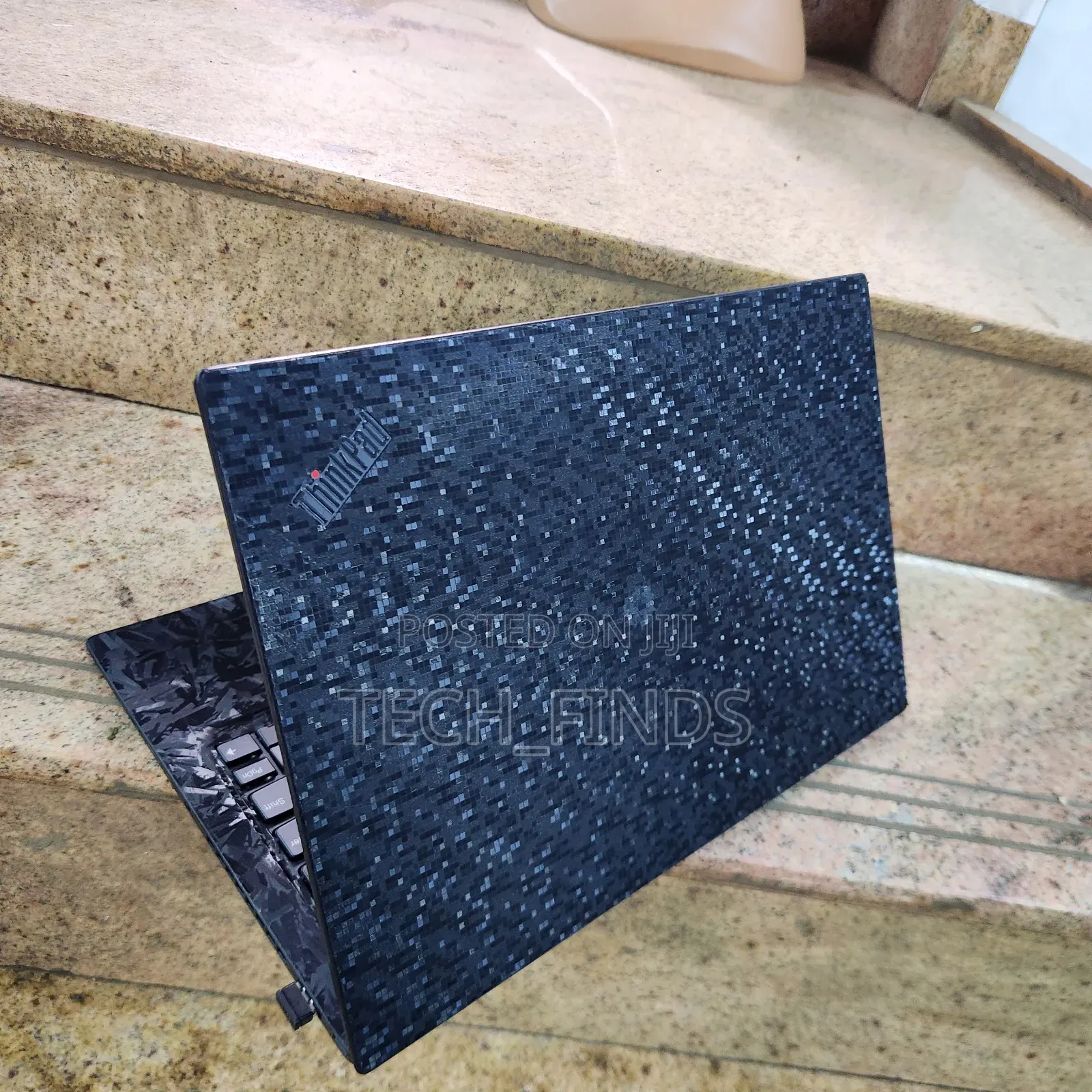 Black Textured Carbon Fiber Laptop Skin