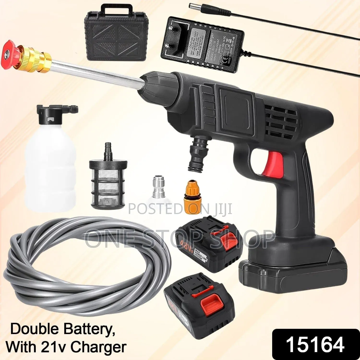 Portable Cordless High Pressure Washer Gun Car Cleaning