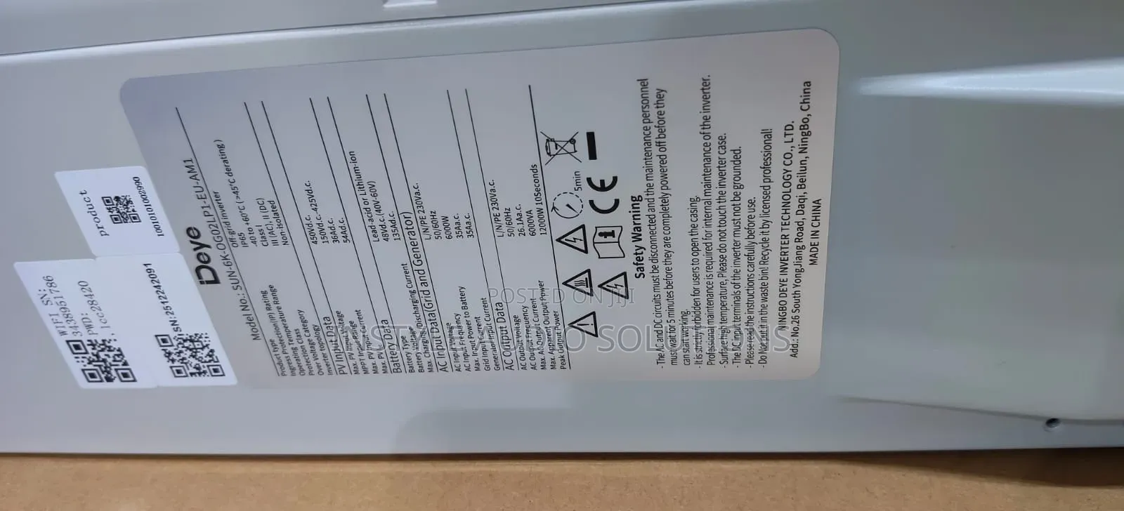 Deye 8kw - 48v Hybrid Inverter Plus Deye 10kwh - 48v(100ah Lv)Lithium