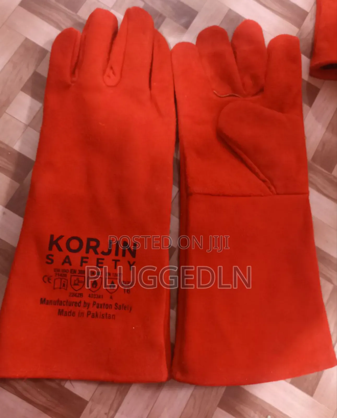Red Leather Welding Gloves