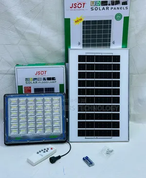 Jsot 200w Solar Floodlight Kit With a Remote Control, Solar Panel