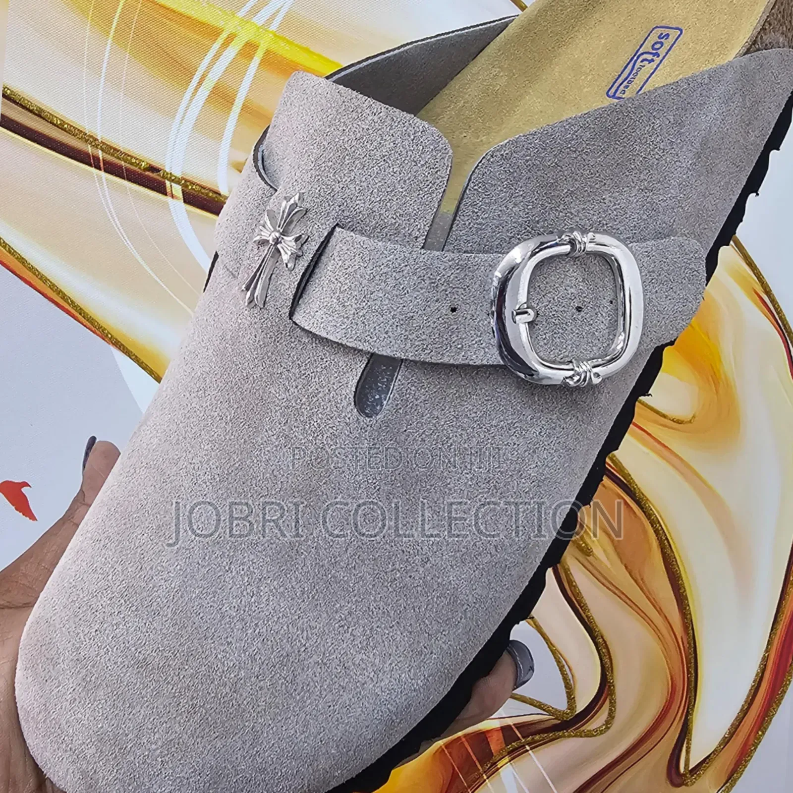 Birkenstock Chrome Hearts Slides
Light/Ash Grey