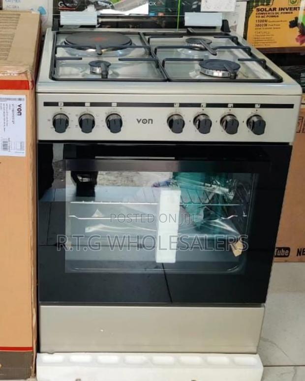 Von 60x60 Cooker 3 Gas + 1 Electric Oven Turbo Fan
