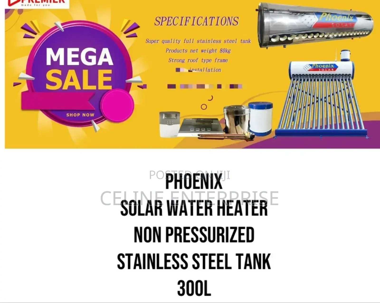 300l Solar Water Heater