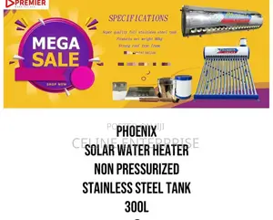 Phoenix Solar Water Heater Non Pressured 300l