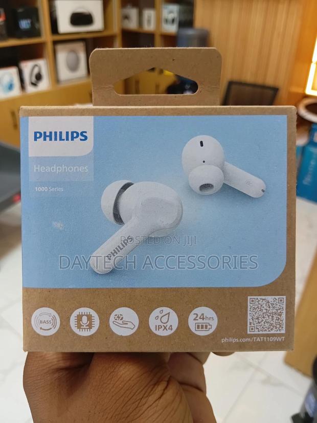 These Are Philips Tat1109wt True Wireless Earbuds in White. - thumbnail 3