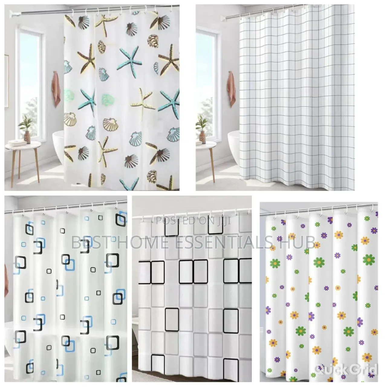 *Pvc Shower Curtain - 180x200cm