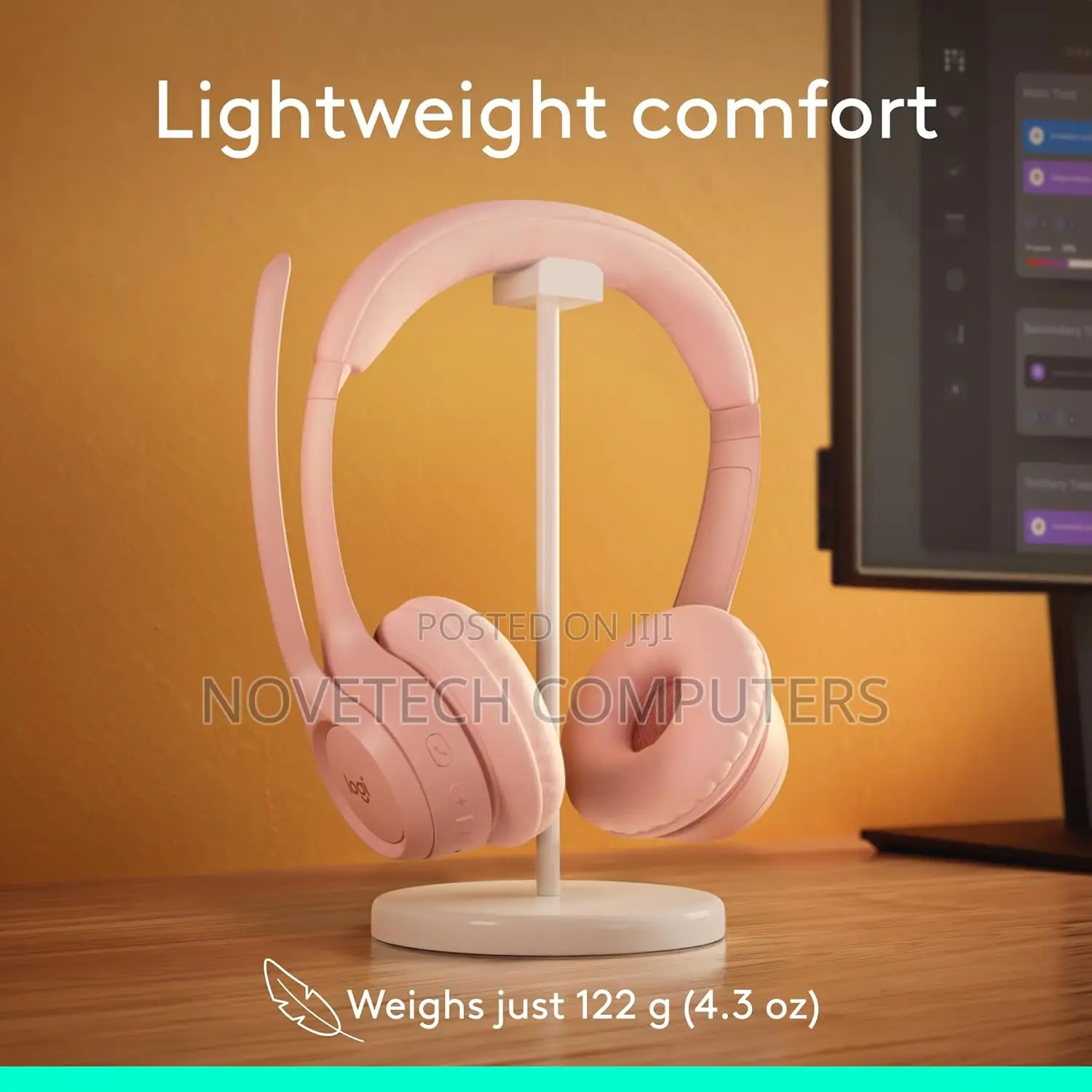 Logitech Zone 300 Wireless Headset With Noise-Canceling Microphone,