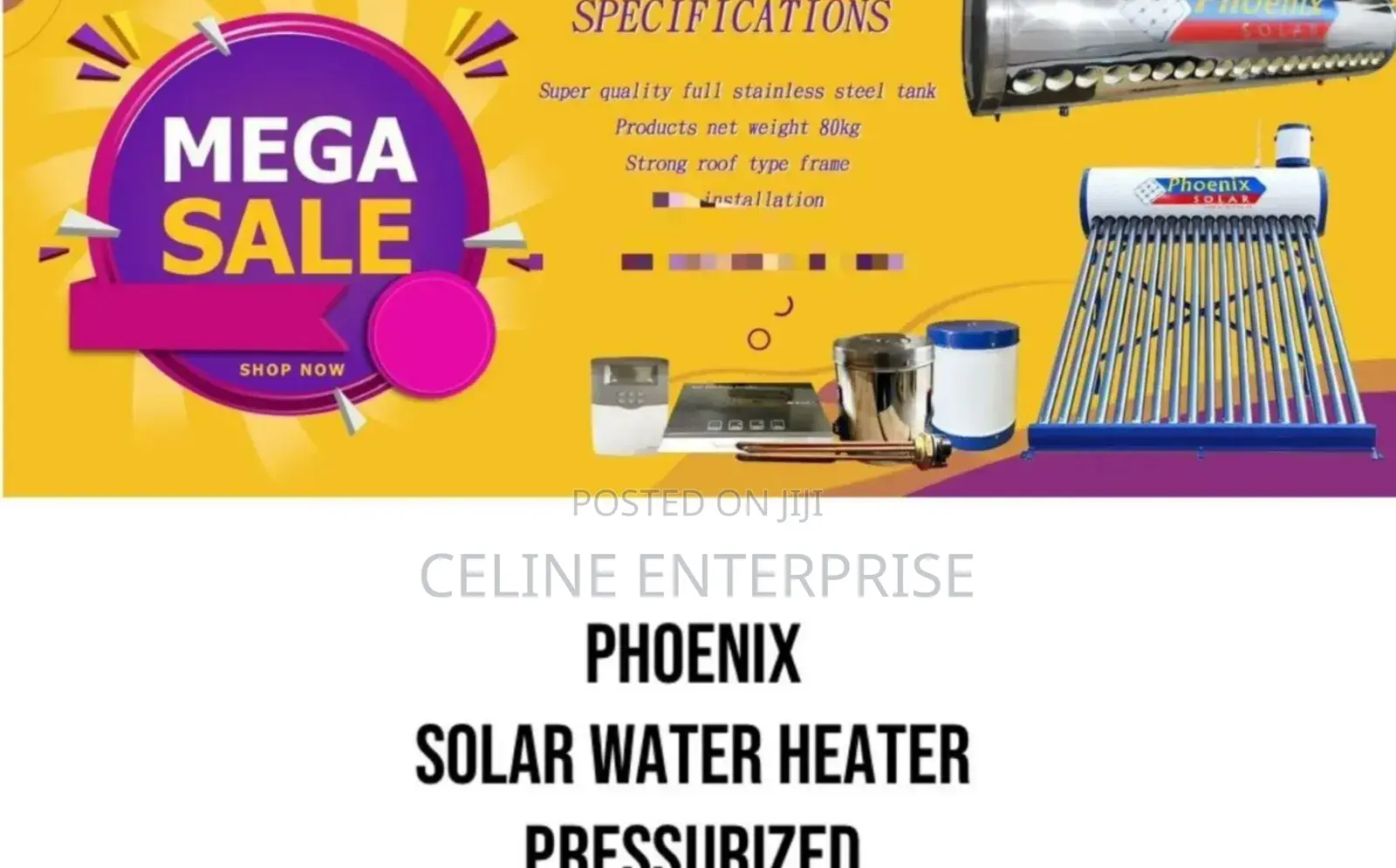300l Presserized Solar Water Heater