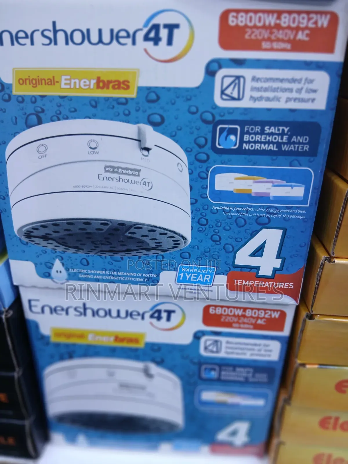 Enerbras Enershower 4t Electric Instant Shower Head.