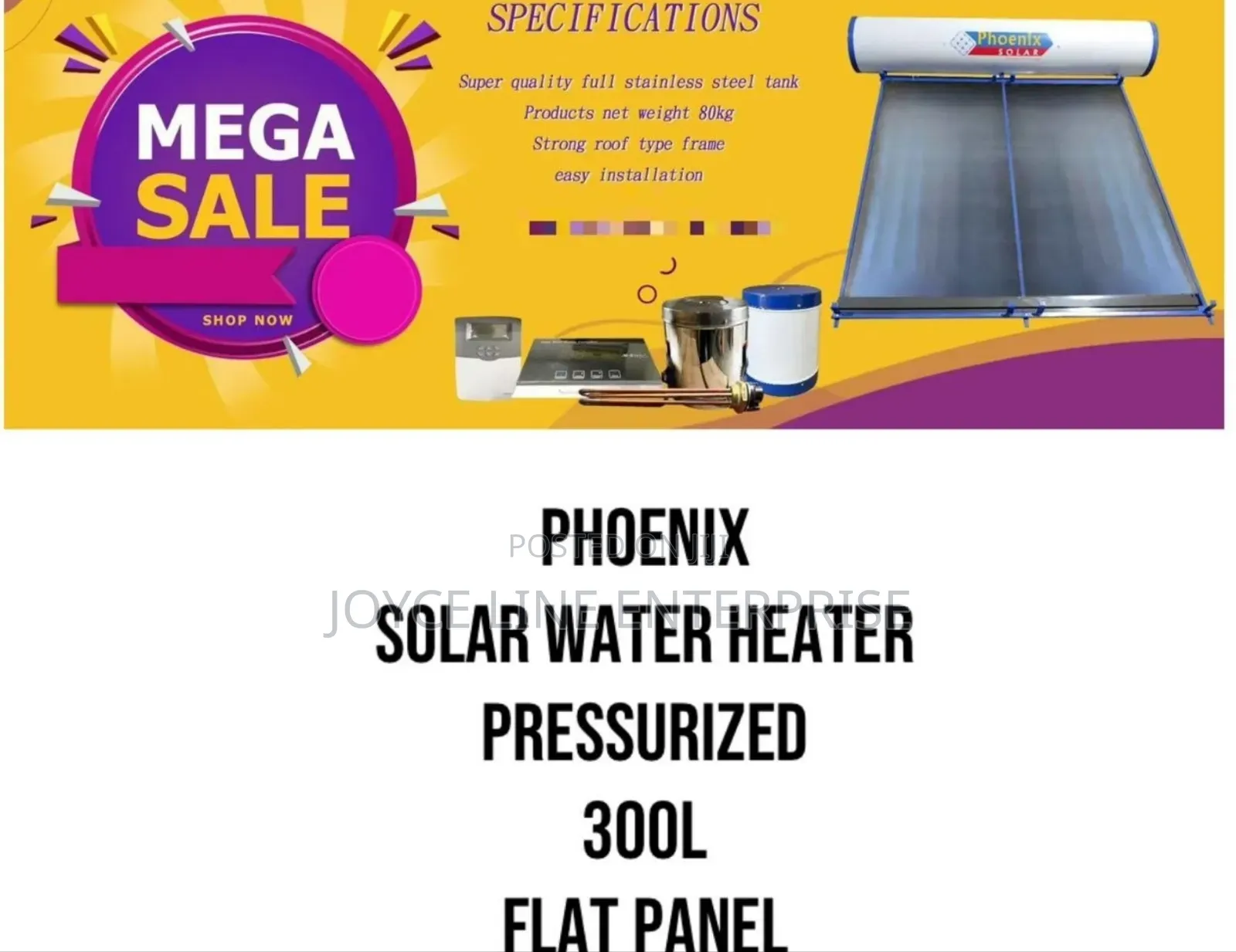 300l Solar Water Heater Flat Panel