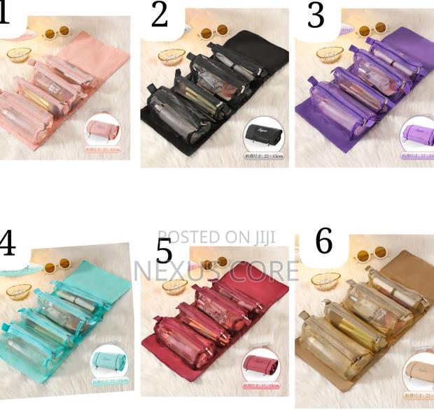 4 In1 Cosmetic Bag Nylon Mesh Detachable Makeup Bag