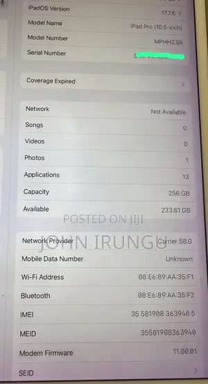 Apple iPad Pro 10.5 (2017) 256 GB