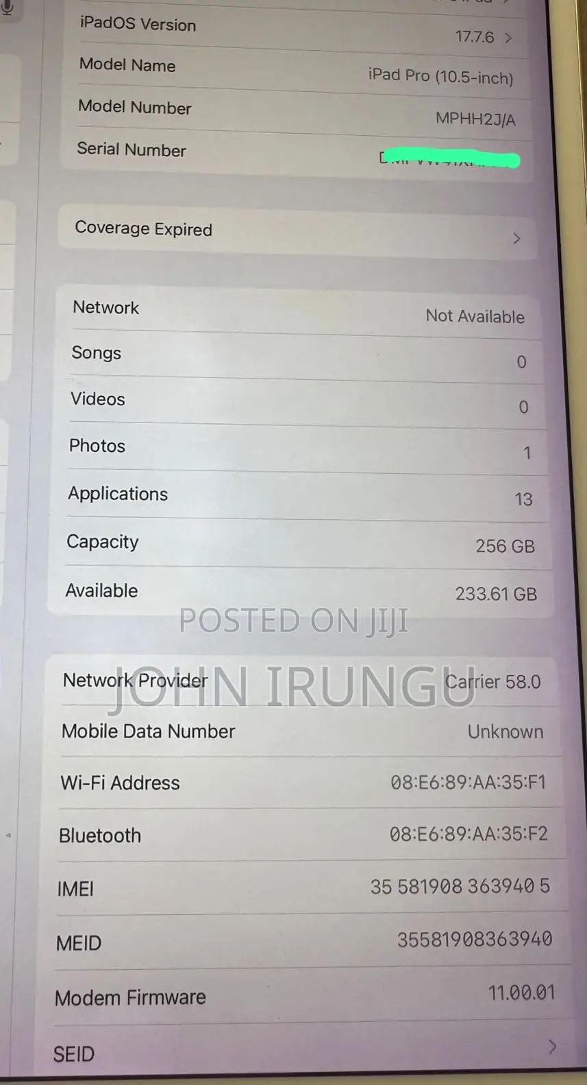 Apple iPad Pro 10.5 (2017) 256 GB