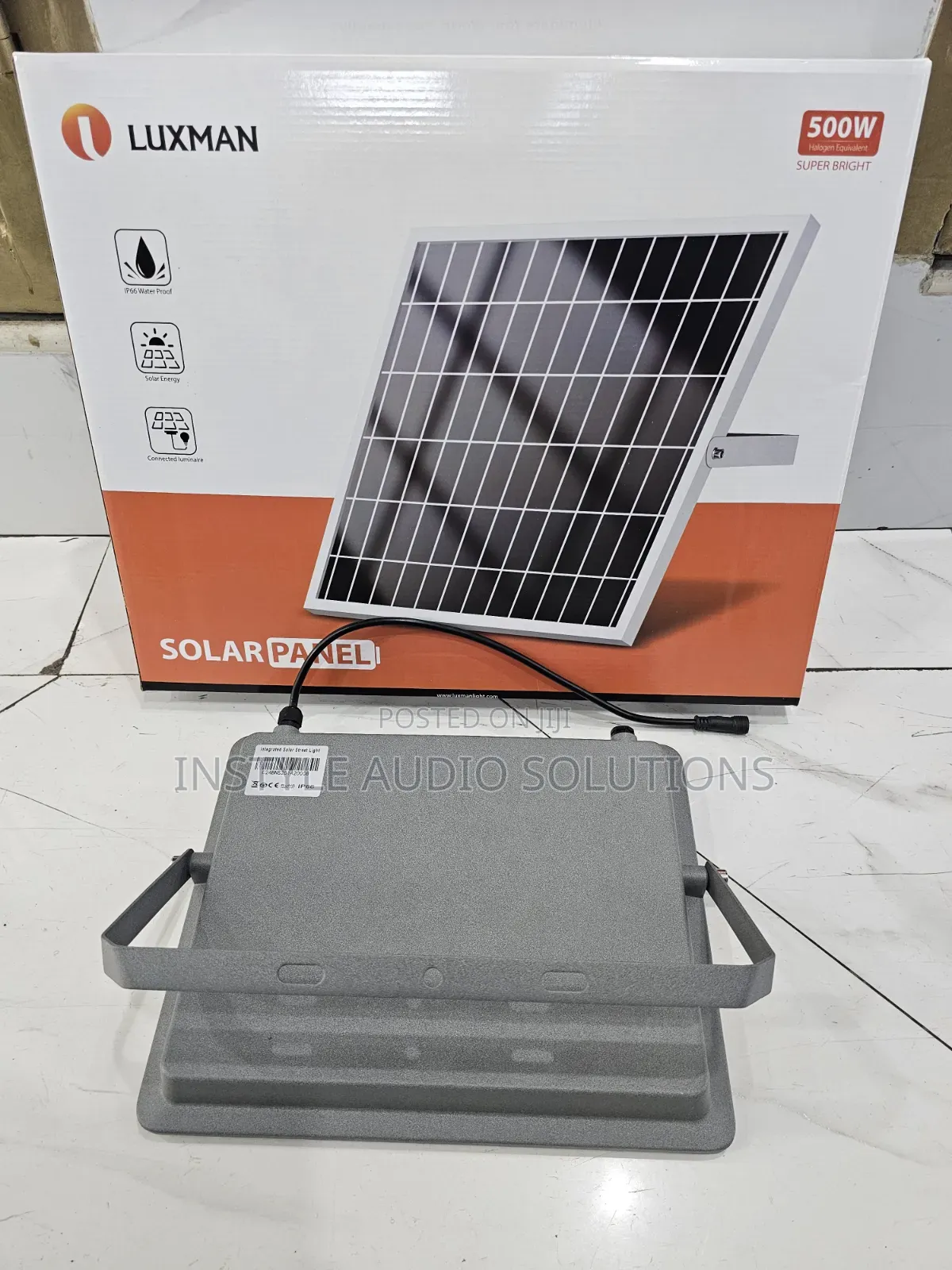 500w Outdoor Bright Powerful Solar Floodlight 12 Hours Auto Sensor