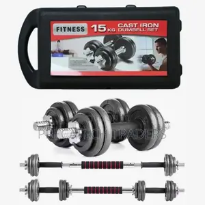 50kgs York Dumbbell Set With Barbell