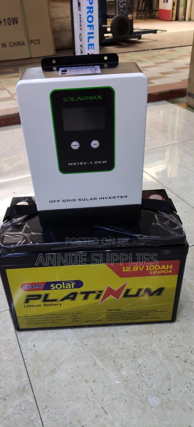 Hybrid Inverter 1kva +Lithium Battery 100ah