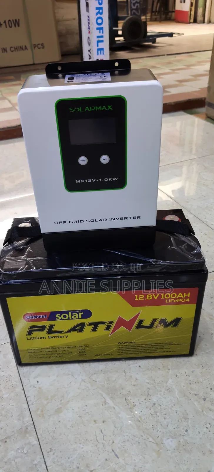Hybrid Inverter 1kva +Lithium Battery 100ah