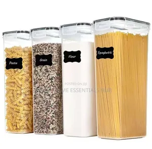 4pc Set Large Airtight Food Storage Containers 2.8l Each