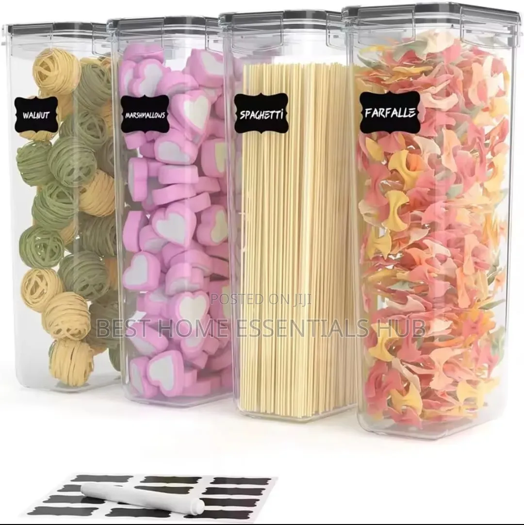 4pc Set Large Airtight Food Storage Containers 2.8l Each