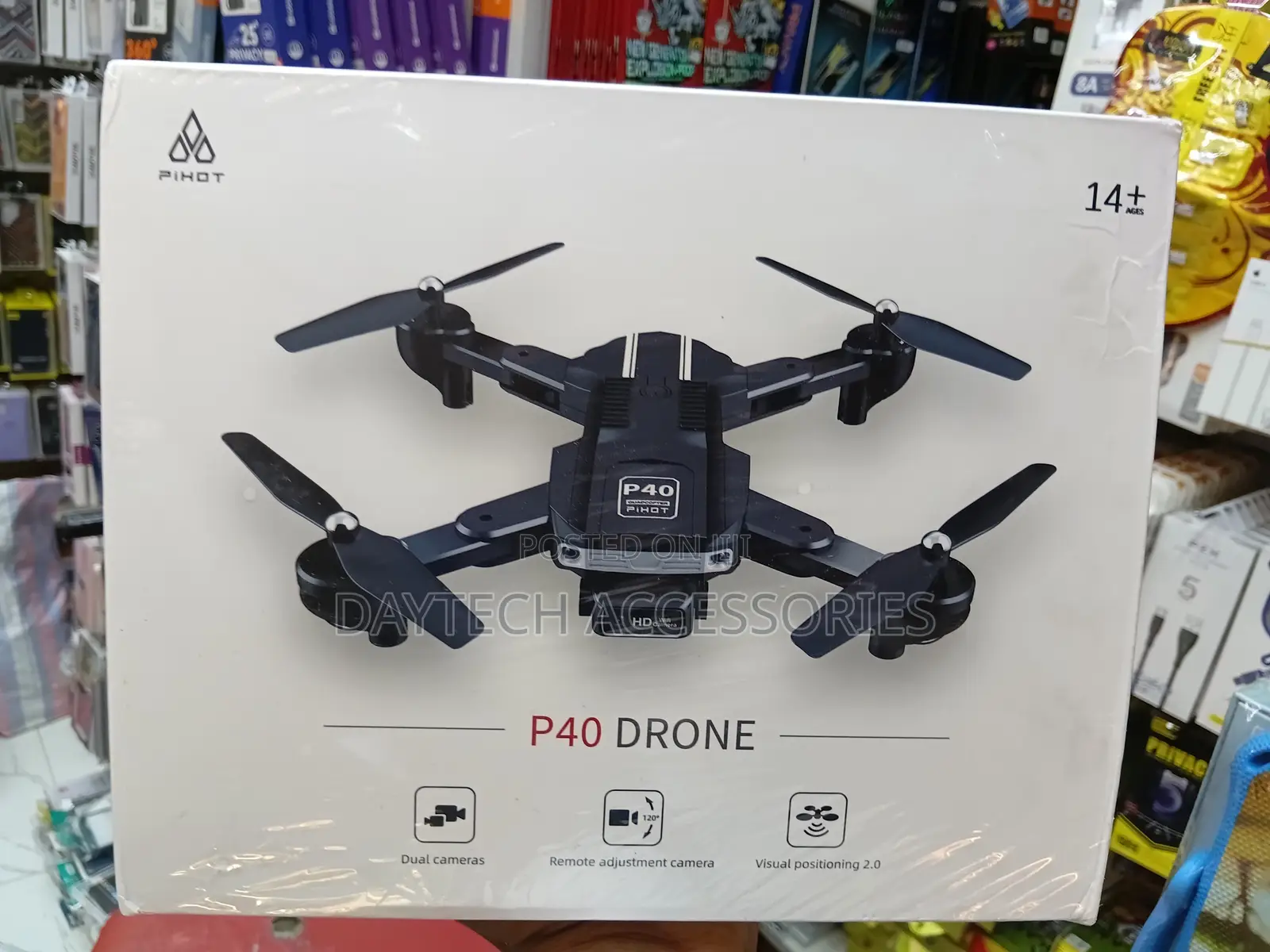 This Is a Pihot P40 Plus 2 Dual Lens Foldable Quadcopter Drone.