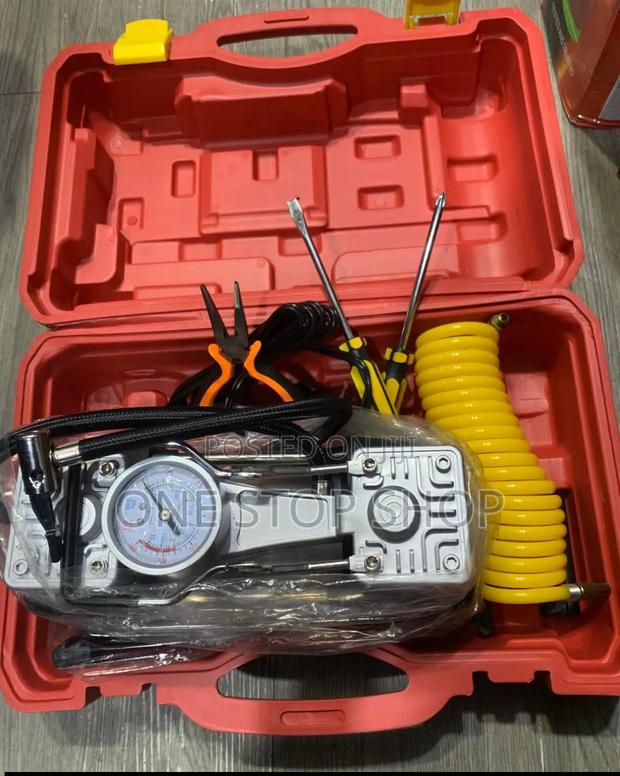 Dual Design Compressor for Faster Inflation With Puncture Tool Kit