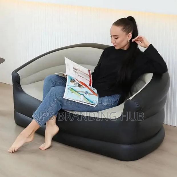 Double Size Inflatable Sofa Seat Size 135x84x62cm Zy - thumbnail 3