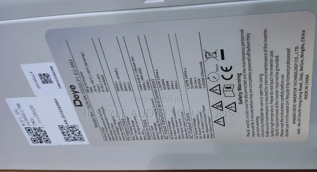 Deye 6kw - 5.12kwh Lithium Battery - (8)620w Bifacial Solar Package