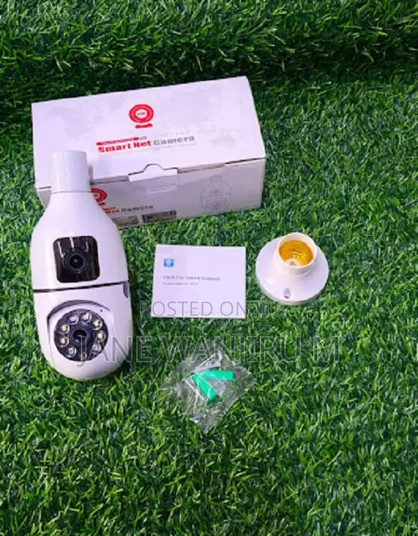 Light Bulb Security Camera 2 Lens - Wifi, E27 Socket