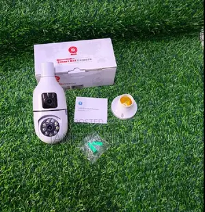V380 Dual Lens Bulb Camera - Motion Track, Alarm