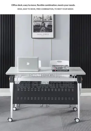 Office Desk; 1.2m Foldable Kois Envision 72w Folding Training Table