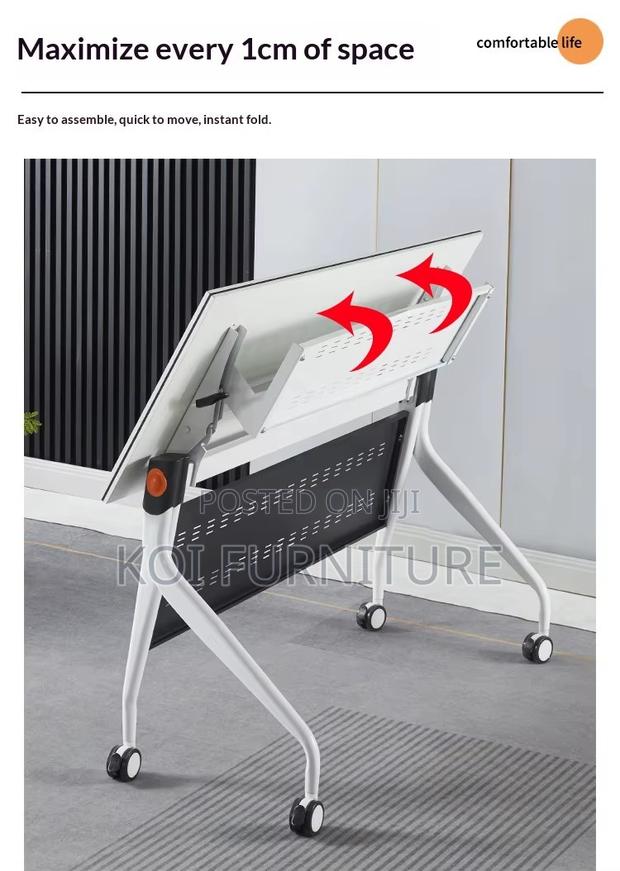 Office Desk; 1.2m Foldable Kois Envision 72w Folding Training Table - thumbnail 6