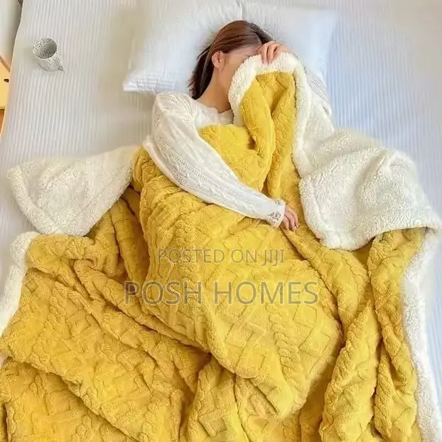Blue Cozy Sherpa Blankets