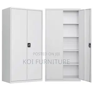 Office Desk; Durable Two Doored Cabinet With Sturdy Construct