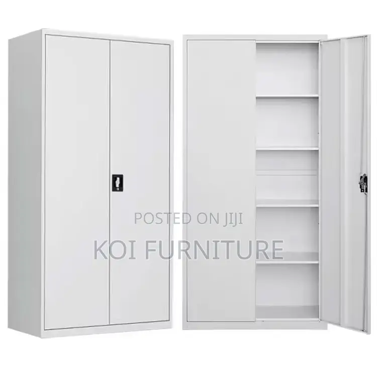 Office Desk; Durable Two Doored Cabinet With Sturdy Construct